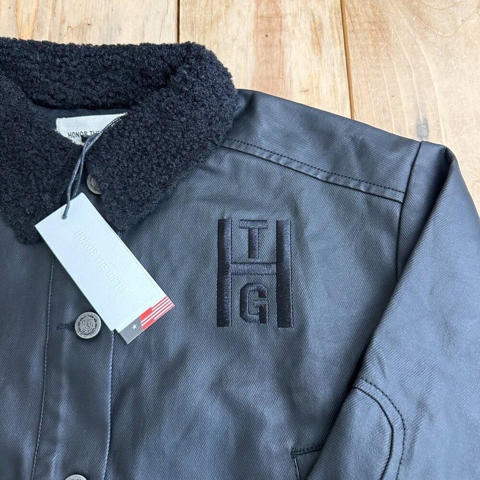 NWT Honor The Gift Black Waxed Jacket Women's Crop Moto XS eBay