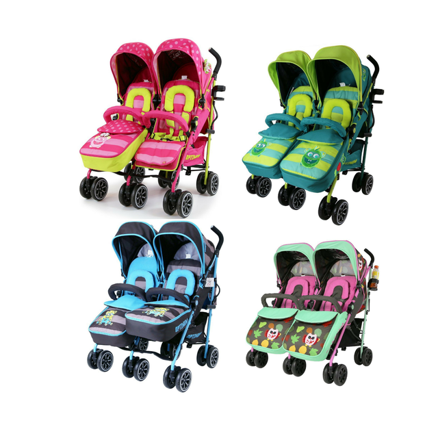 double pushchair for newborn and toddler