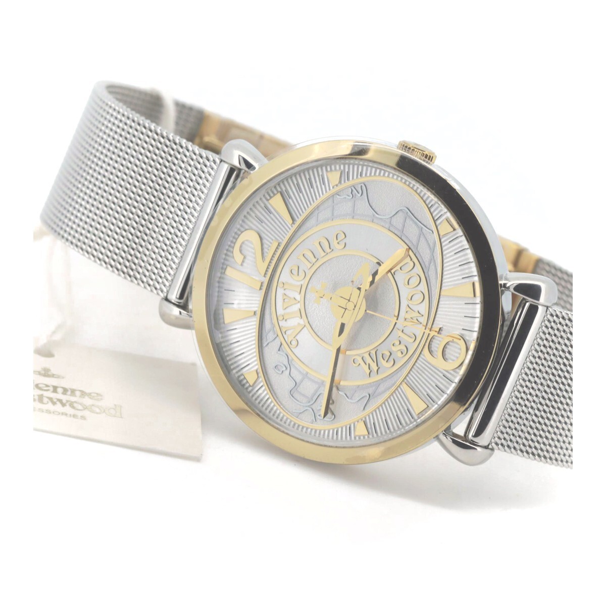 Vivienne Westwood Vw-7565 Silver Gold World Orb Ladies Watch