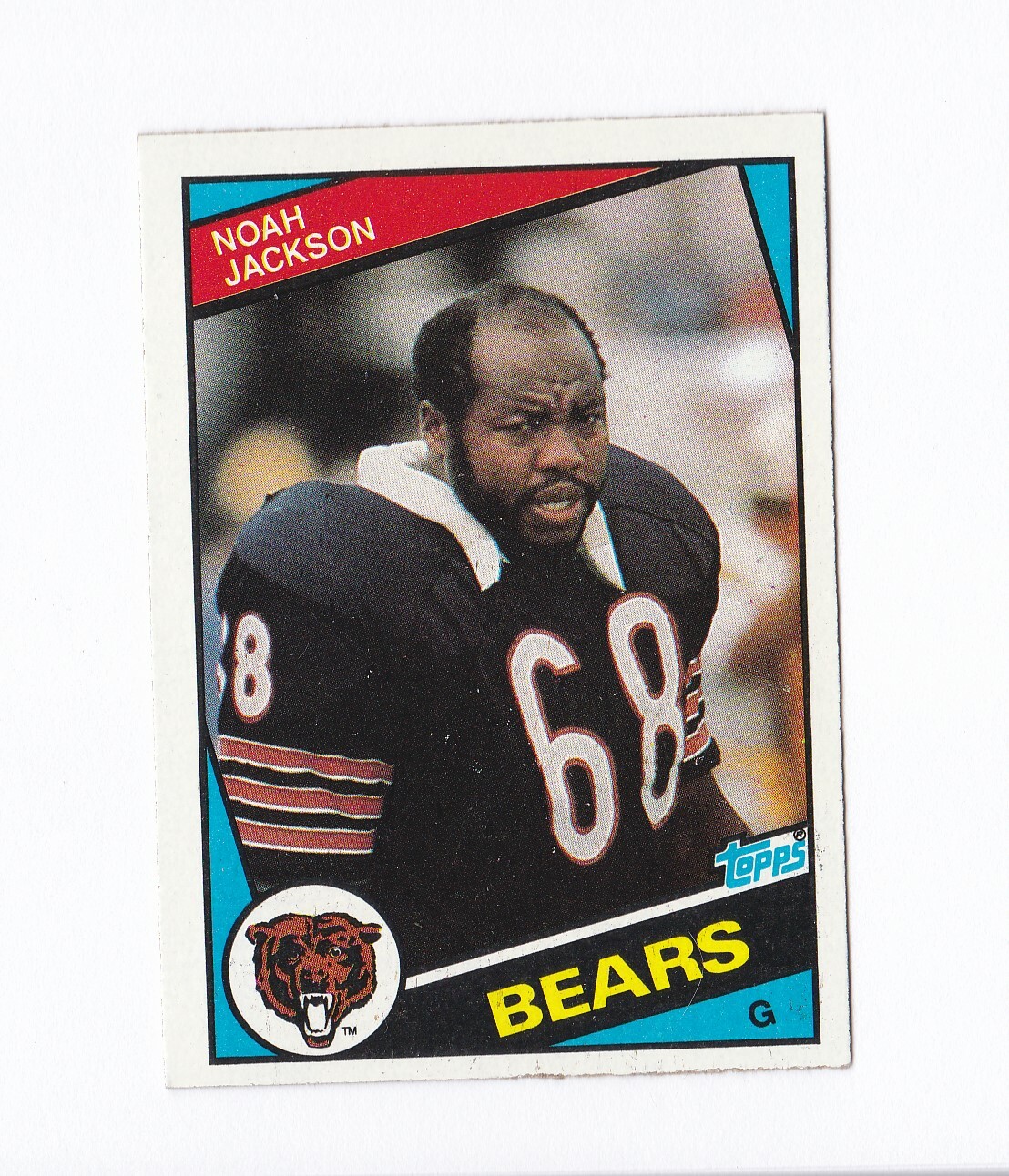 1984 Topps 226 Noah Jackson UER photo actually Jim Osborne Chicago Bears eBay