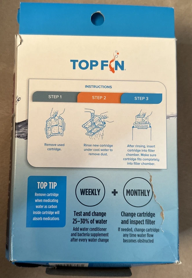 TopFin CN-S  3 Corner Filter - 3 Month Supply. New - Slightly Damaged Box - Image 2 of 4
