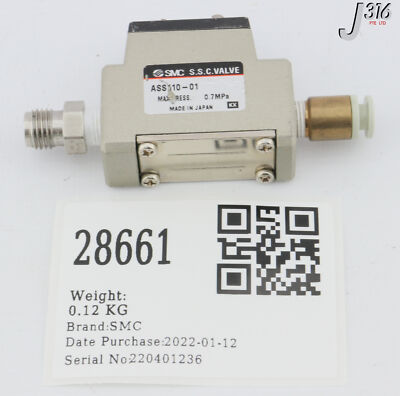 3️⃣様 28661 SMC SPEED CONTROL, ASS SLOW START VALVE ASS110-01 | eBay