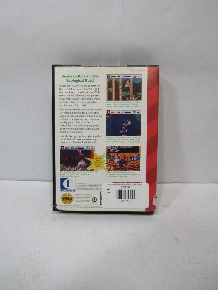 SEGA Genesis Awesome Possum (w/ Box No Instructions) | eBay
