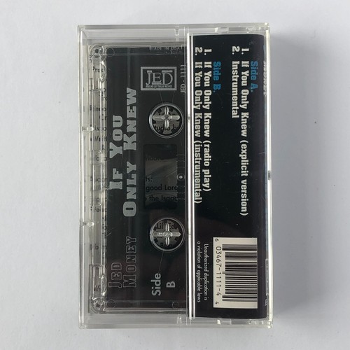 JED MONEY If You Only Knew Cassette Tape single- rare Indianapolis rap hip-hop - Picture 2 of 3