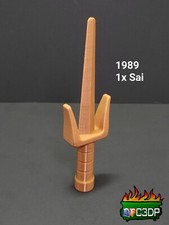 Playmates 1989 Giant TMNT Weapon   3D Printed   Raphael's Sai   Classic Brown