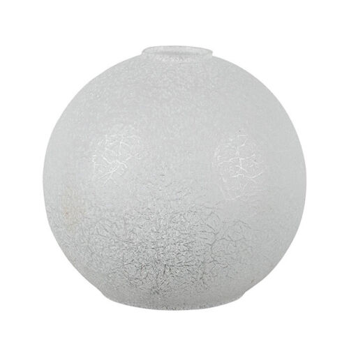 1-5/8-Inch Fitter Opening Clear Glass Globe Lamp Shade with Crack Finish - Picture 1 of 9