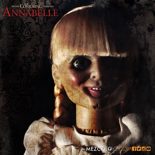 Mezco The Conjuring Universe 18" Annabelle Roto Plush Doll Replica Horror Movie - Picture 5 of 5