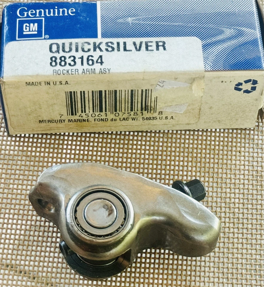 NOS Genuine GM Engine Rocker Arm 12599650 Quicksilver Marine 883164 Foto 3 de 4