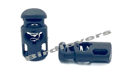 QUALITY SINGLE HOLE Spring Loaded Plastic Toggle Stopper Cord Locks End 2-500PCS - Picture 2 of 4