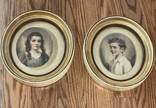 VTG Charles Bosseron Chambers CYNTHIA & RICHARD Gold Framed Prints Boston Mass