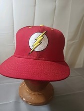 Rare The Flash Hat - New Era DC Comics Originals Red  Gold Fitted Cap