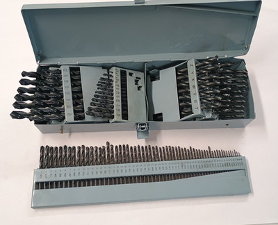 115 Pc Drill Bit Set Jobber 1/16'' - 1/2'' A-Z & 1-60 Interstate Case has damage