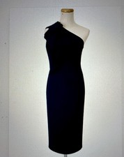 🆕 [Banana Republic] Navy One Shoulder Bow Midi Dress Size 2