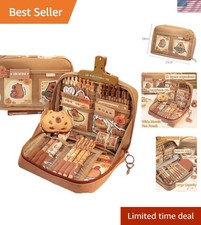 Adorable Capybara Pencil Case: 12 Compartments Easy Access - Cute Brown Design