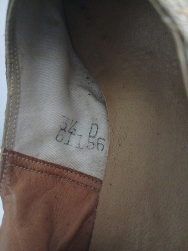 VINTAGE ART DECO 20's 30's Gold flapper Shoes Uk 4 Eu 37 Lame Silk? Mary Jane - Picture 8 of 8
