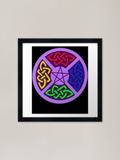 elementalwitch witch logo Framed Ar Framed Wall Art Poster Canvas Print Picture