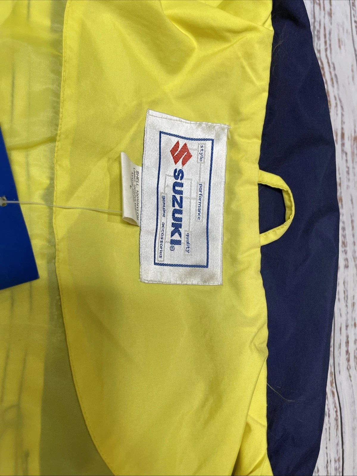 NWT 🟡 Vintage Team Suzuki Jacket Mens L LARGE Yellow 90s Motosports Bike Riding image 14