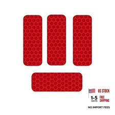 Reflective Decals Safety Stickers Waterproof Warning Tapes Conspicuity Red