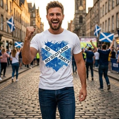 Schottland Supporter Spruch T-Shirt No Scotland No Party Geschenk