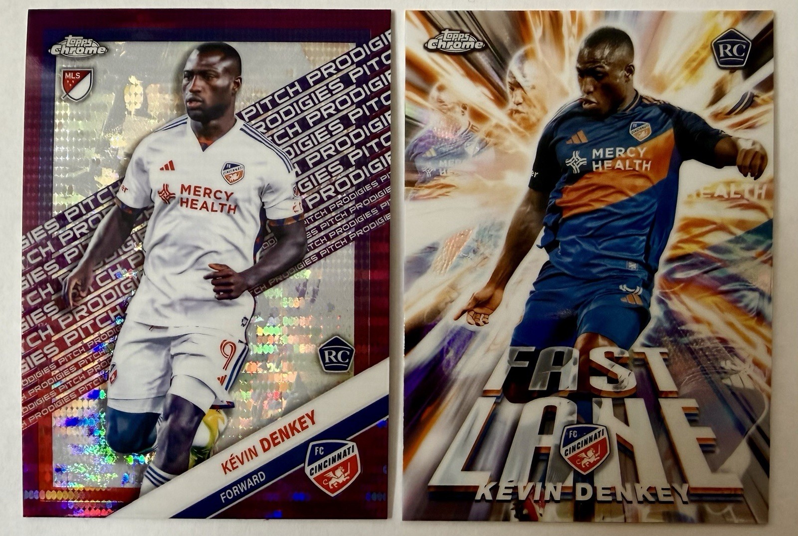 2025 Topps Chrome MLS Kevin Denkey Rookie Lot Magenta | Prizm Refractor