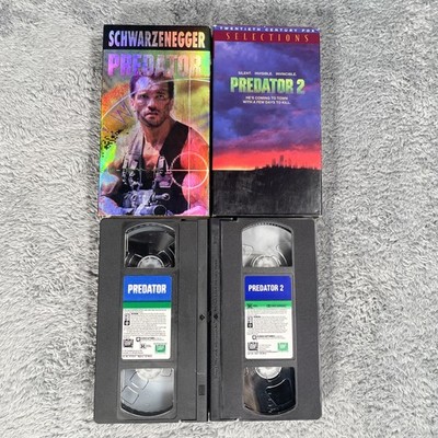 Predator 1 and 2 VHS Lot Schwarzenegger Cult Action Sci-Fi Vintage Media