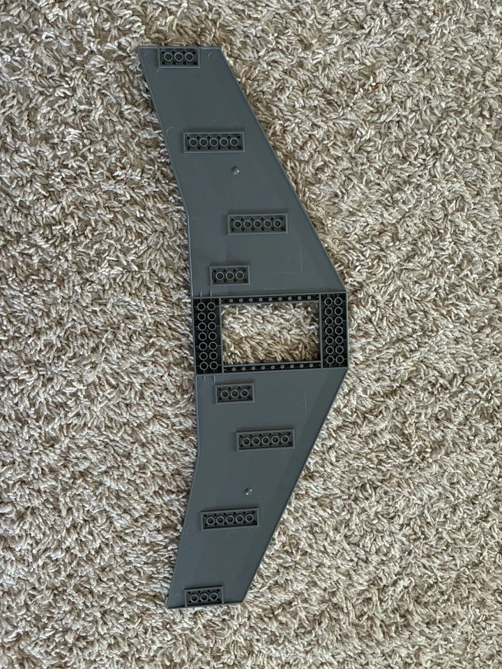 Lego 93541 01-B02 Gris Avión Avión Ala Jet Placa Base Pieza Grande Foto 2 de 2