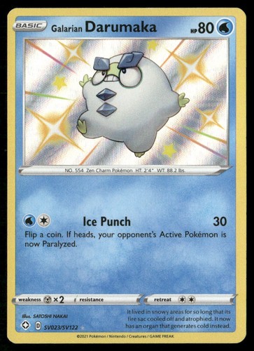 Galarian Darumaka SV023/SV122 Shining Fates Shiny Vault Pokemon Holo NM