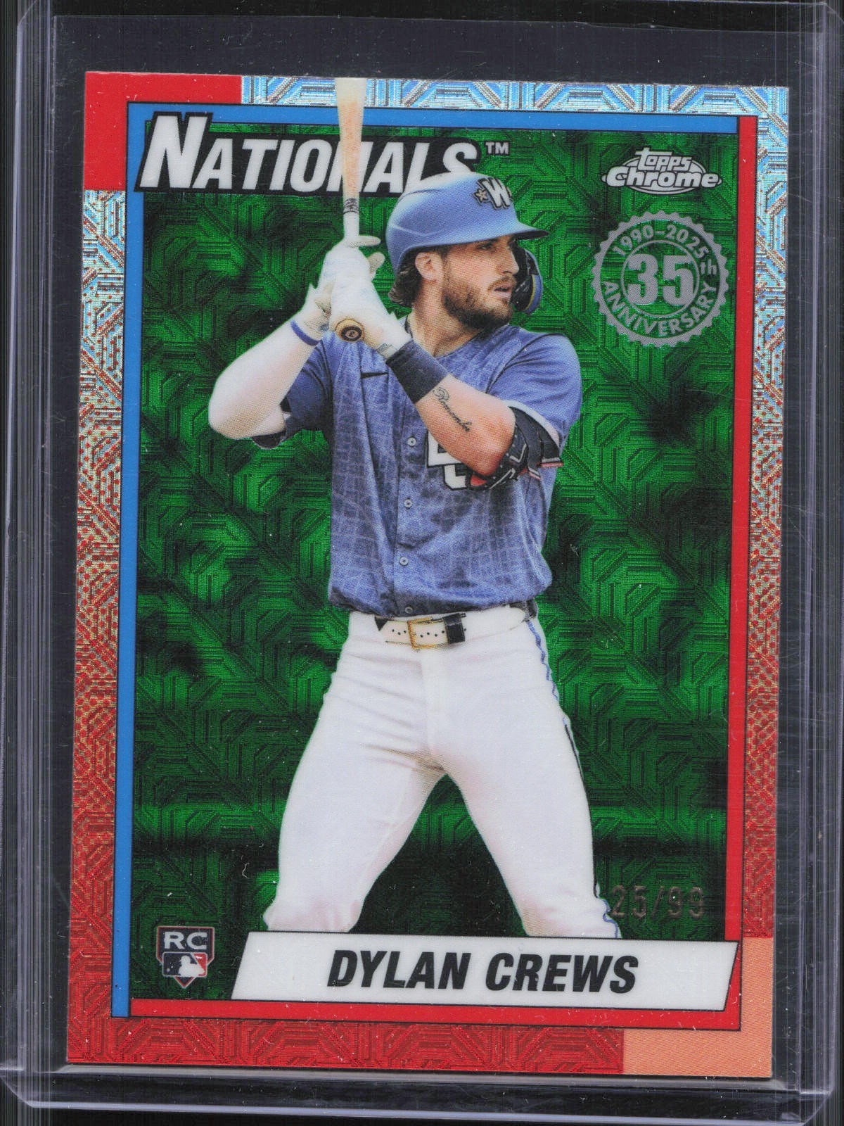 2025 Topps Update Dylan Crews U90C-91 1990 Silver Pack Rookie Green /99