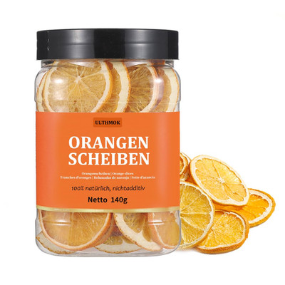 ULTHMOK Hochwertige Getrocknete Orangenscheiben - 140G, 100% Natürlich Und Ohne 