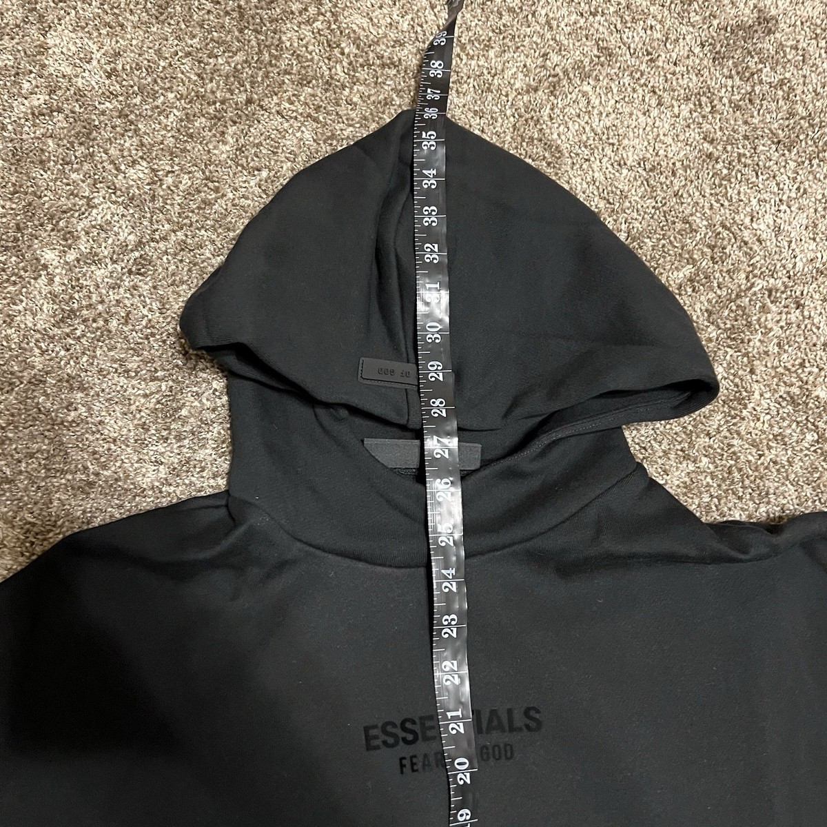 NEW Fear of God Essentials Pullover Hoodie Jet Black FW23 Men