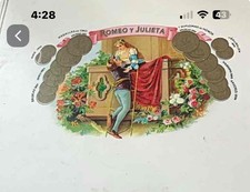 Posacenere portasigari vintage in porcellana Romeo Y Giulieta con disegno araldico colorato