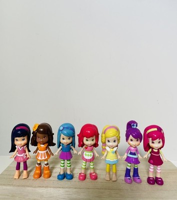 Complete Set Strawberry Shortcake Molded 3'' Dolls Figure Lot Set Plus Cherry Jam
