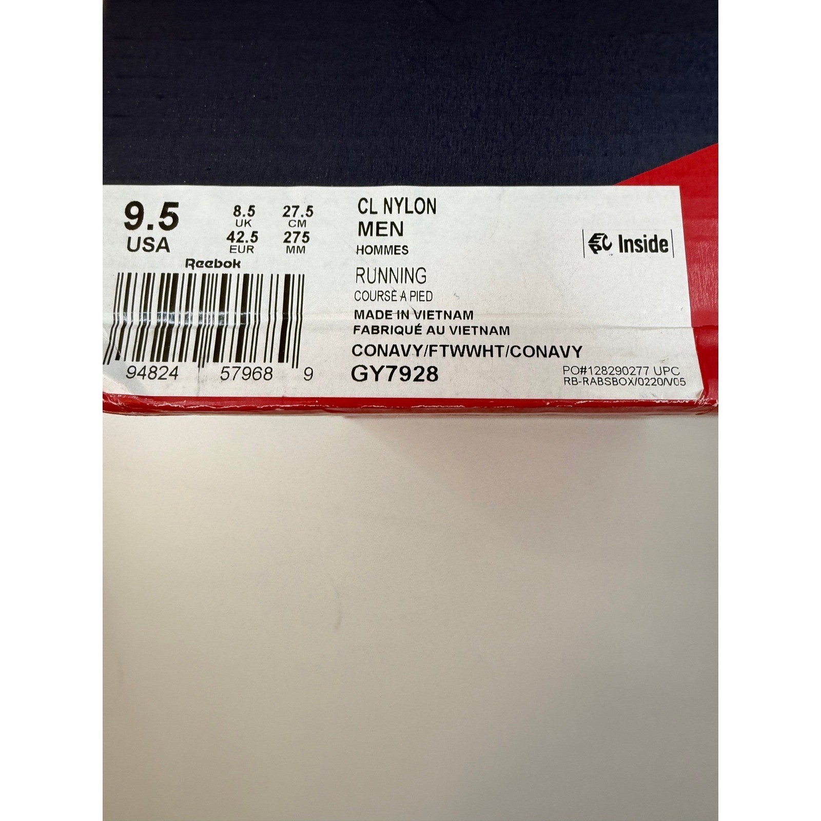 Reebok Classic Nylon Navy White Suede Sneakers GY7928 Mens Size 9.5 NWB thumbnail 8