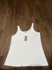 J.JILL Plus Size PERFECT REVERSIBLE TANK TOP Large White