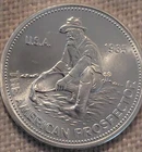 Vintage 1985 Engelhard American Prospector - 1 oz .999 Fine Silver Round