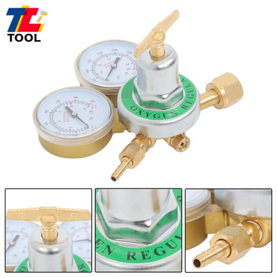 #ad CGA 540 Brass Oxygen Regulator for Torch Welding Includes Pressure Gauge $25.91