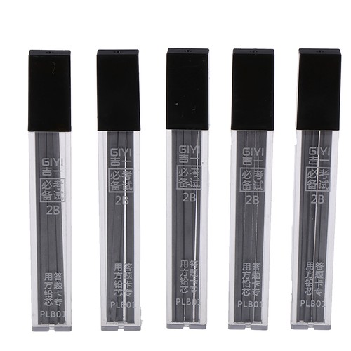 30x/5Boxes 2B Mechanical Pencil Lead Refill Hard Smooth Black Practical LY.RI