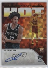 2023 Panini NBA Hoops Hot Signatures Rookies Hyper Gold Jalen Wilson Auto 1pe0