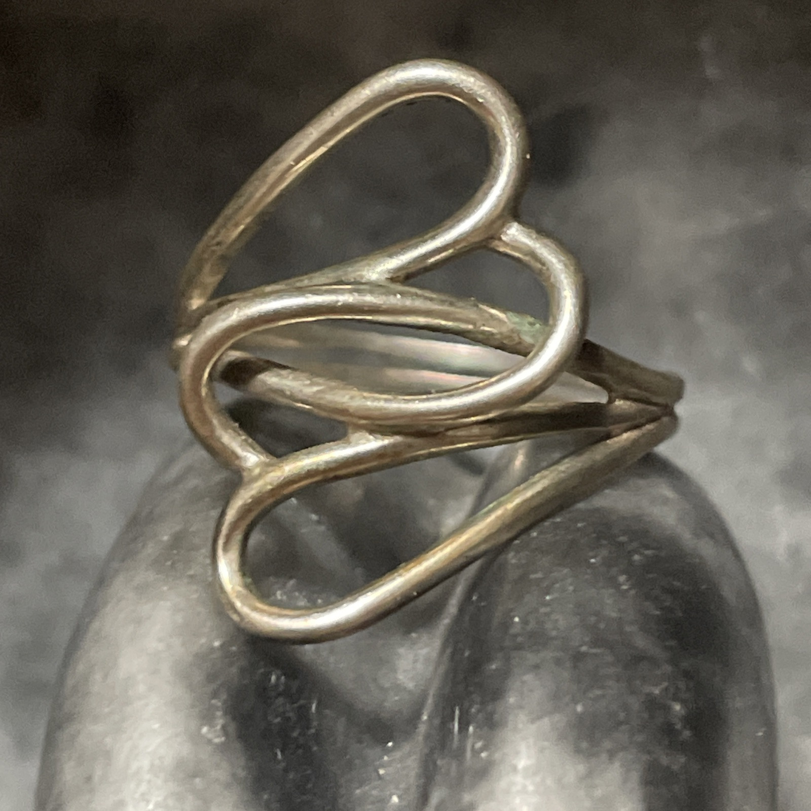 Sterling Silver Heart Ring - Interlocking Design … - image 3