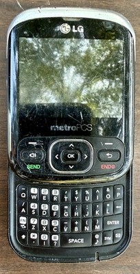 Vintage LG Imprint MN240 Black Metro PCS Cell Phone Cellular Slide Untested