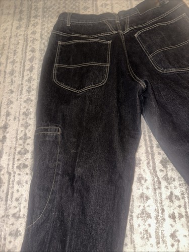 Jeans vintage Marithe Francois Girbaud denim scuro 38x30Y2K gamba larga larghi larghi Hong Kong - Foto 4 di 15