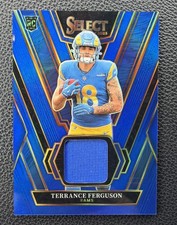 2025 Panini Select Terrance Ferguson Rookie Swatches Blue Color Match Prizm RC  
