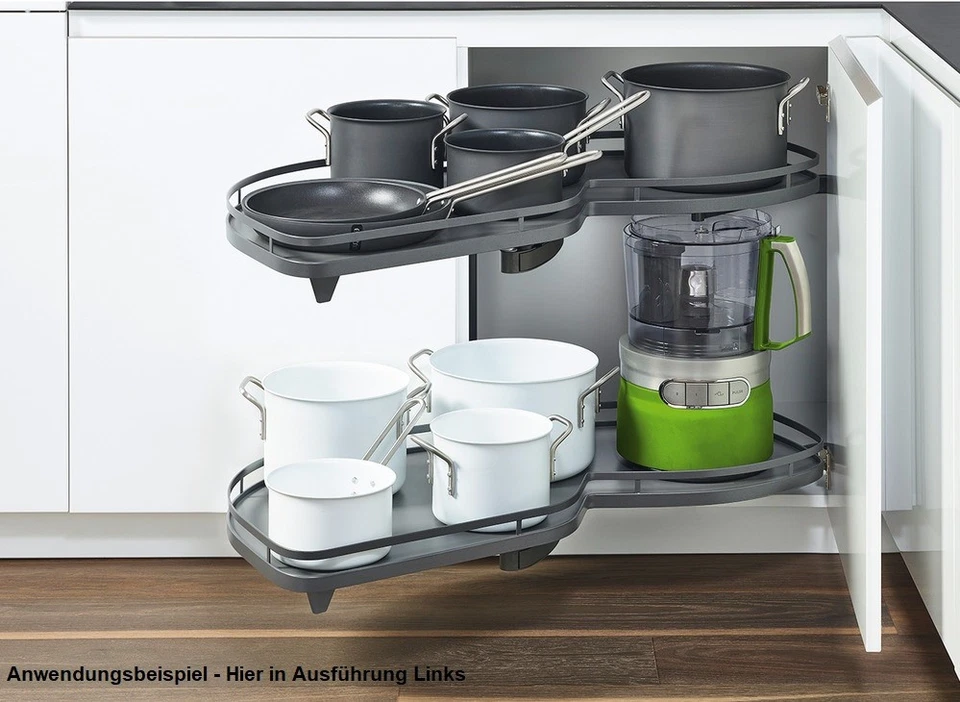 Kesseböhmer LeMans II 45 Rechts anthrazit Eckschrank Schwenkauszug mit Dämpfer - Bild 1 von 4