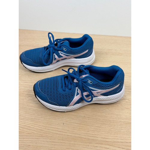 ASICS Contend 7 Kids Blue Pink Athletic Running Shoes Size 3.5 Youth - Picture 3 of 8