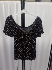 River Island Polka Dot Of The Shoulders Size 8 Riverisland
