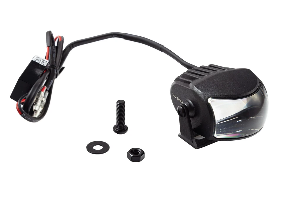 Universal Motorrad Zusatz-LED Fernscheinwerfer HI-Beam mit Halterung, matt schw - Bild 3 von 4