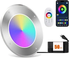 10" RGB LED Underwater Pool Light 54Watt Swimming Pool Lights with 50FT Cord