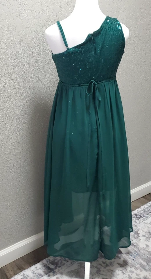 Niñas Jóvenes Fiesta/Vacaciones Vestido Verde Grace Karin Talla 14 Foto 2 de 4