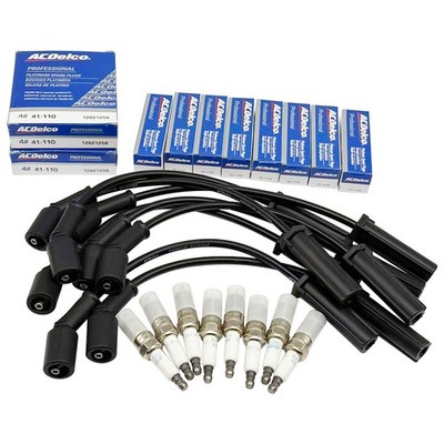 ACDelco 8X 41-110 Spark Plug & 9748UU Wire Set For Chevrolet GMC 4.8L 5.3L 6.0L