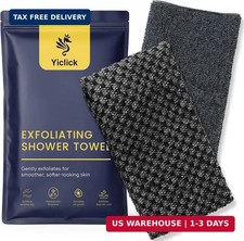 2 Pack Exfoliating Washcloth Towels - Exfoliating Body Scrubber Exfoliator, Back